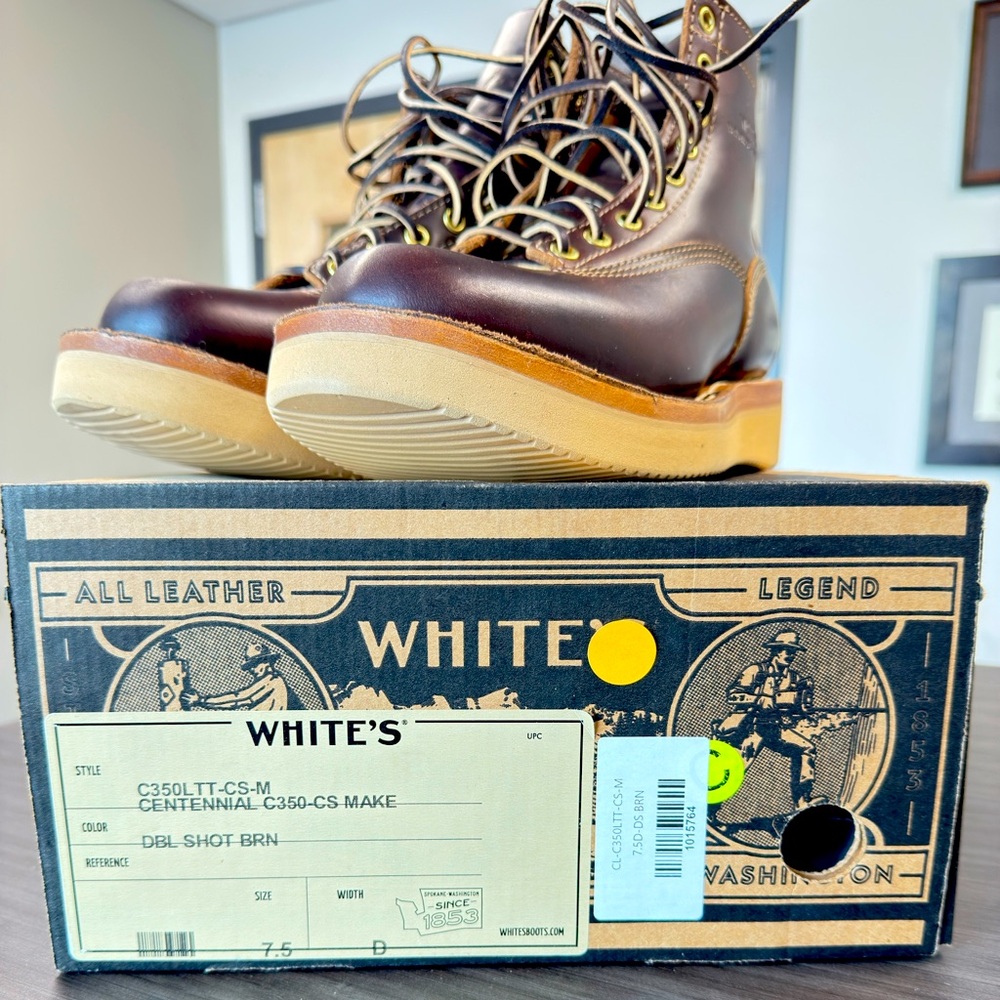 Whites Boots - C350LTT - CSM
Double Shot Brown. 
Size 7.5 D